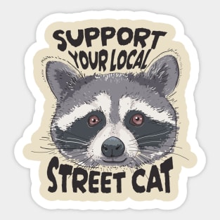 Support You Local Street Cat Sticker
